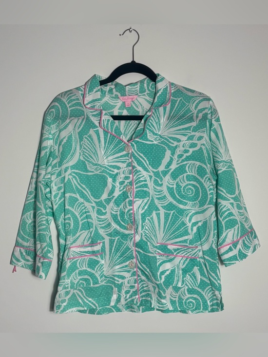 Lilly Pulitzer Other - Lilly Pulitzer Seashell Print Button-Front Pajama Top Size Small